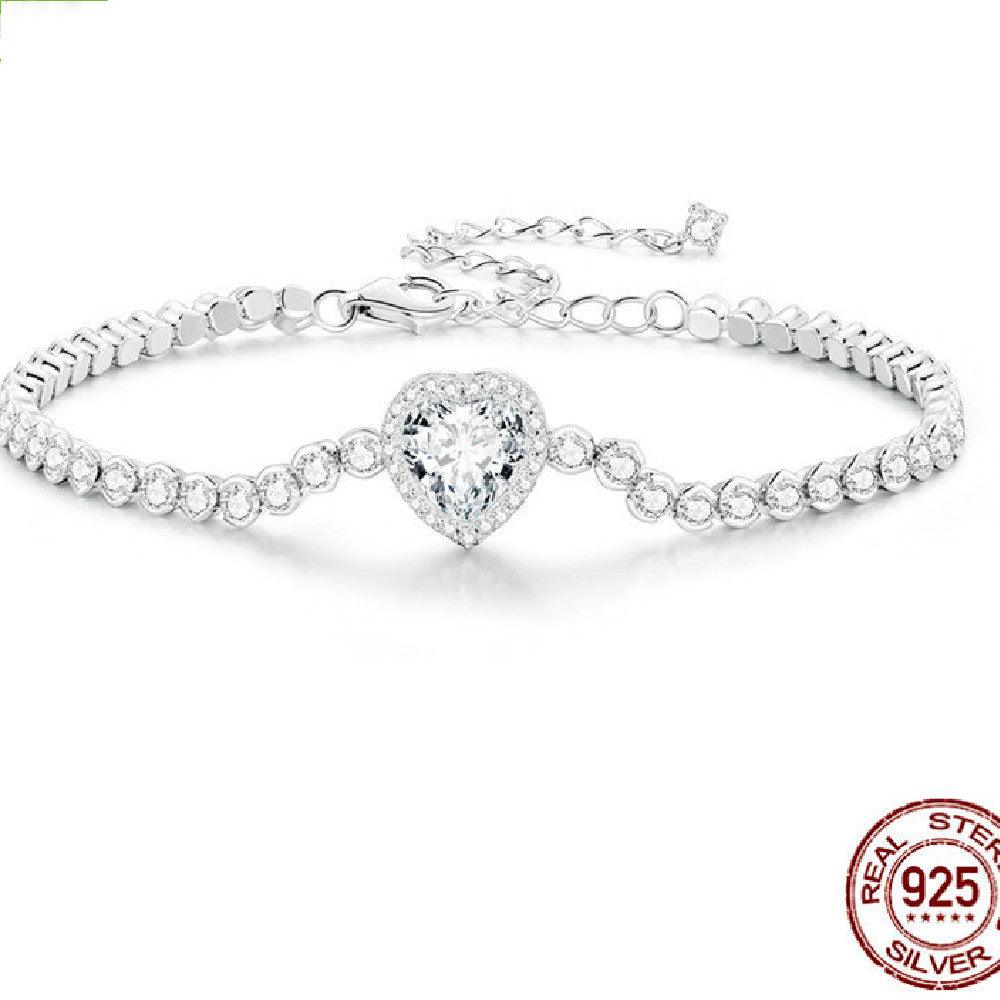 New Sparkling Love Zirconia Bracelet - Trendha