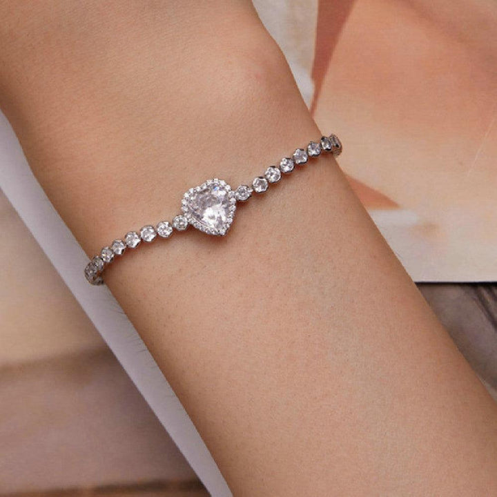 New Sparkling Love Zirconia Bracelet - Trendha