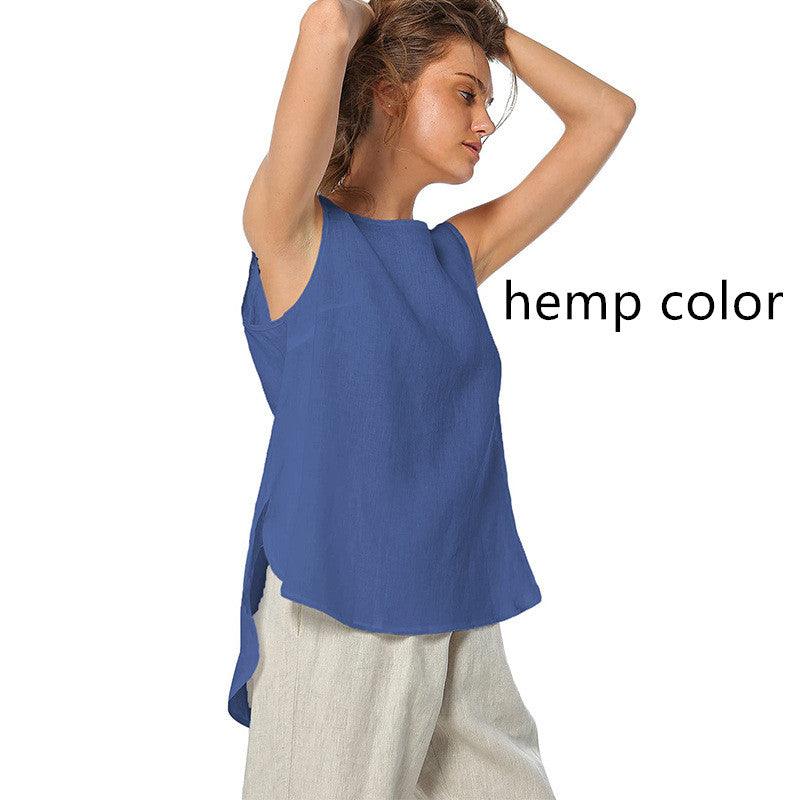 Pure Linen Vest Women's Clothing Special-interest Design - Trendha