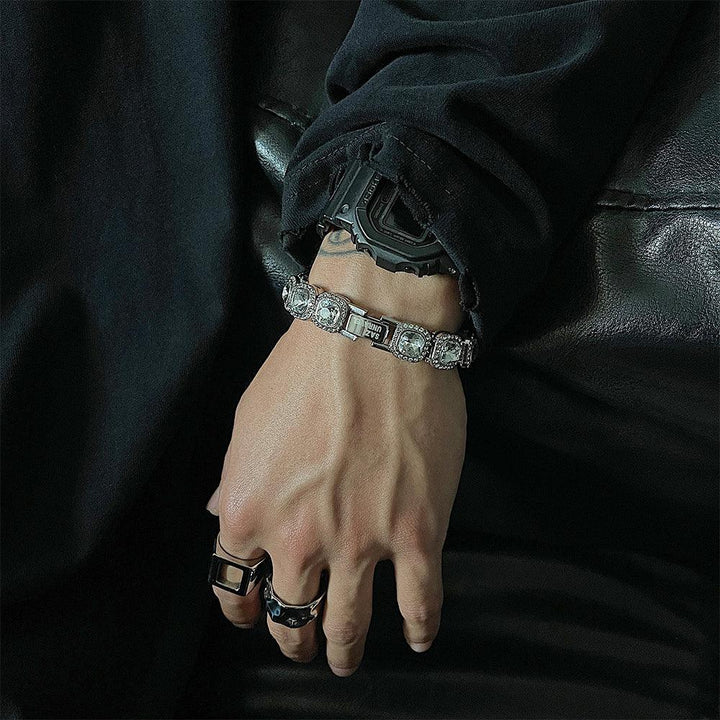 Rock Sugar Diamond Bracelet Male - Trendha