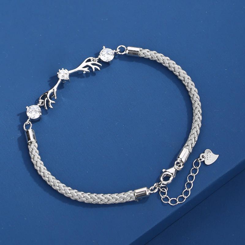 S925 Sterling Silver Deer Has Your Lovers Bracelet - Trendha
