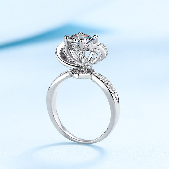 S925 Sterling Silver Moissanite Ring Girl - Trendha
