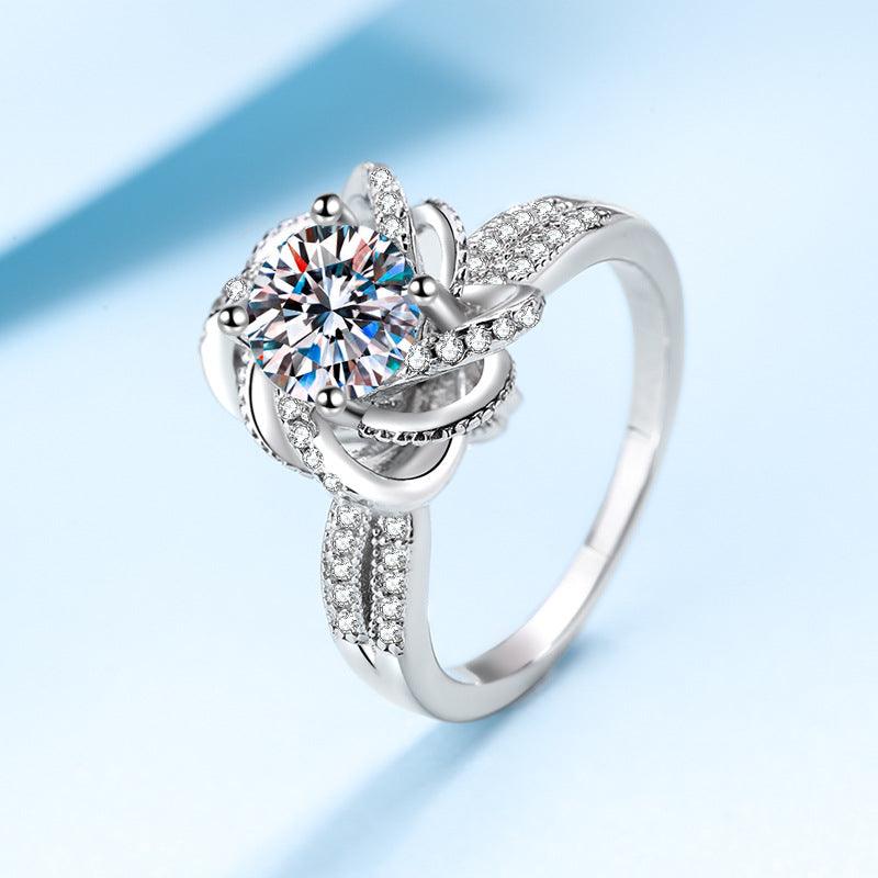 S925 Sterling Silver Moissanite Ring Girl - Trendha