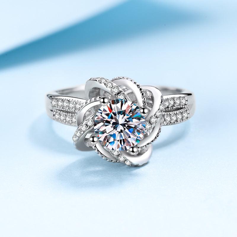 S925 Sterling Silver Moissanite Ring Girl - Trendha