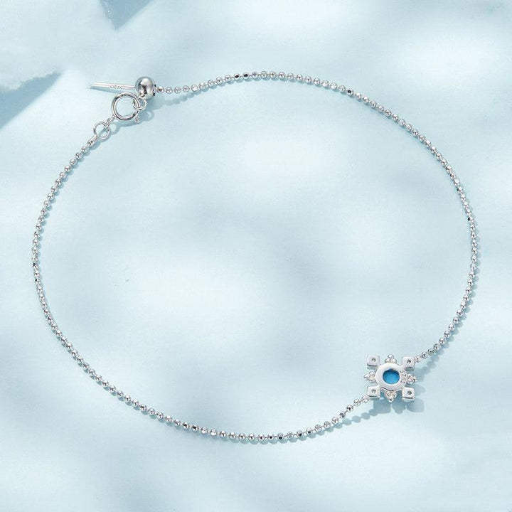 Simple Platinum Plated Round Bead Bracelet - Trendha