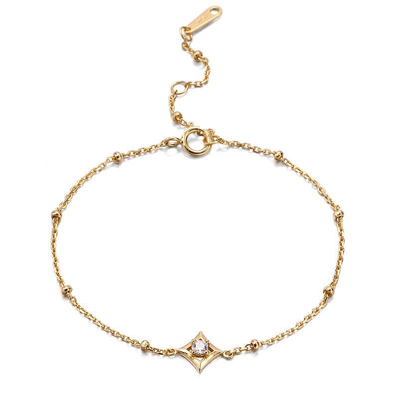 Simple Versatile Bead Chain Diamond Bracelet Girl - Trendha