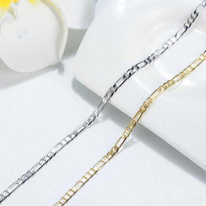 Sterling Silver Anklet Car Flower Chain - Trendha