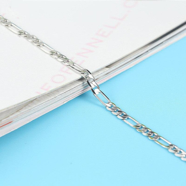 Sterling Silver Anklet Car Flower Chain - Trendha