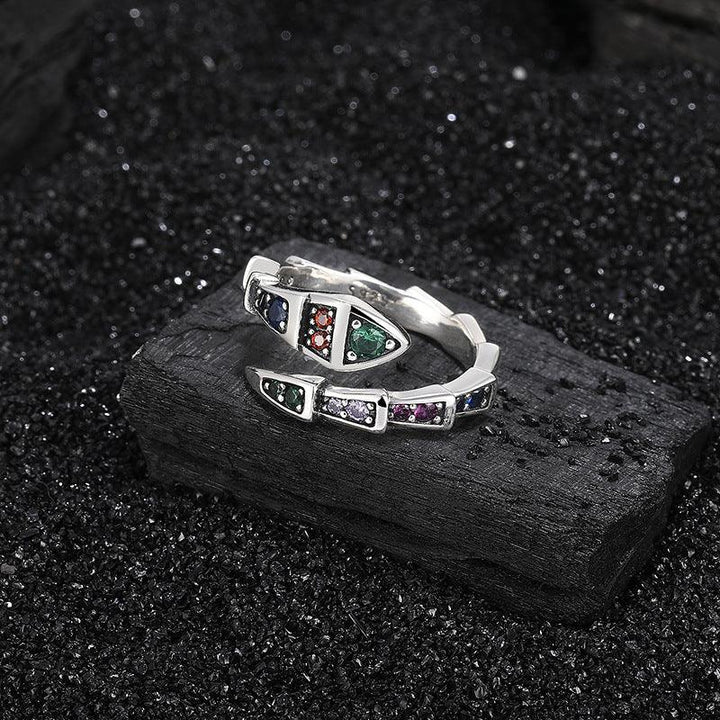 Sterling Silver S925 Snake Fashion Ring - Trendha