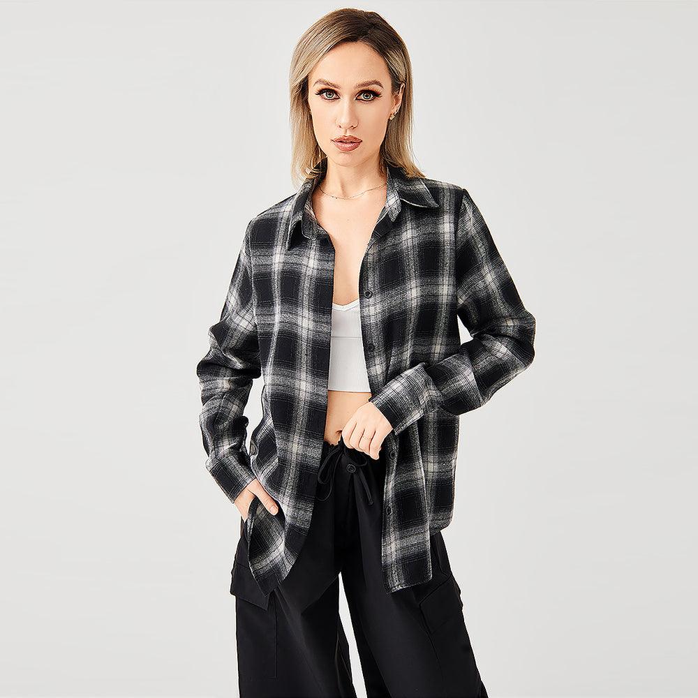 Stylish Plaid Shirt With Everything - Trendha