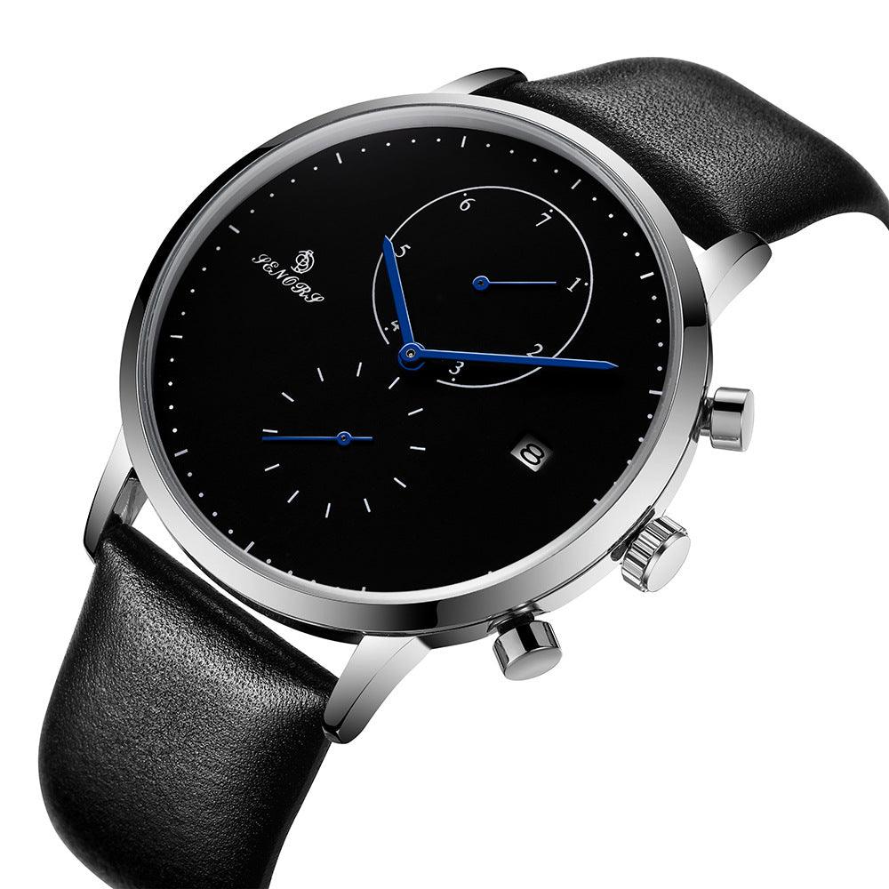 Ultra-thin Men's Watch Non-mechanical Watch Waterproof Belt - Trendha