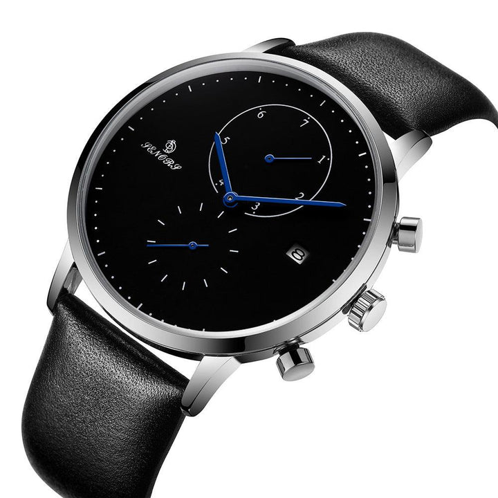 Ultra-thin Men's Watch Non-mechanical Watch Waterproof Belt - Trendha