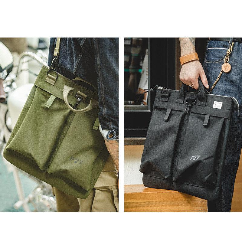 Vintage Helmet Canvas Crossbody Shoulder Bag - Trendha