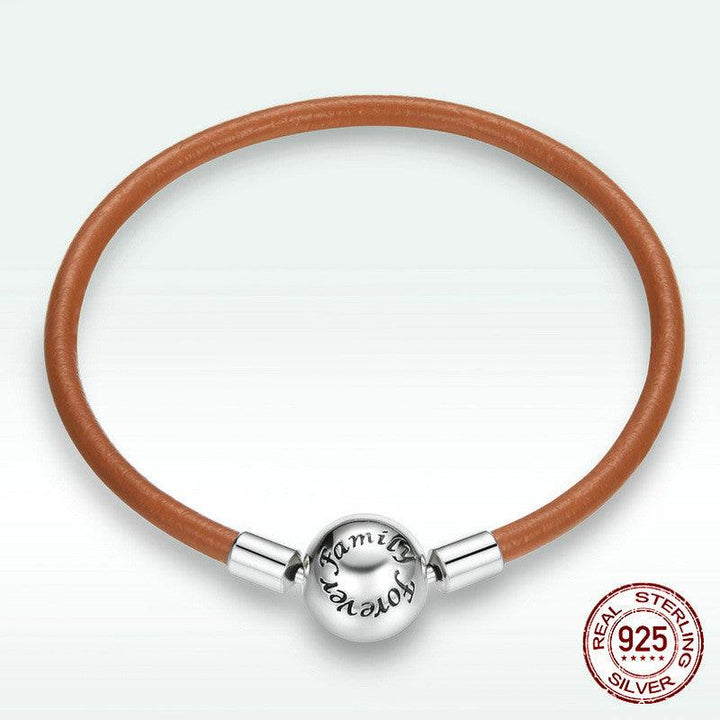 Vintage Leather Bracelet Basic Chain French Style - Trendha