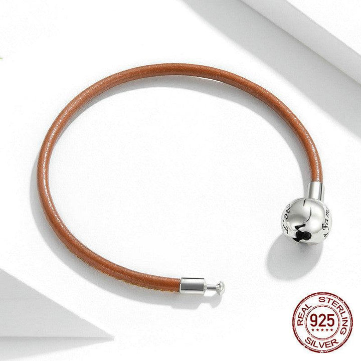 Vintage Leather Bracelet Basic Chain French Style - Trendha