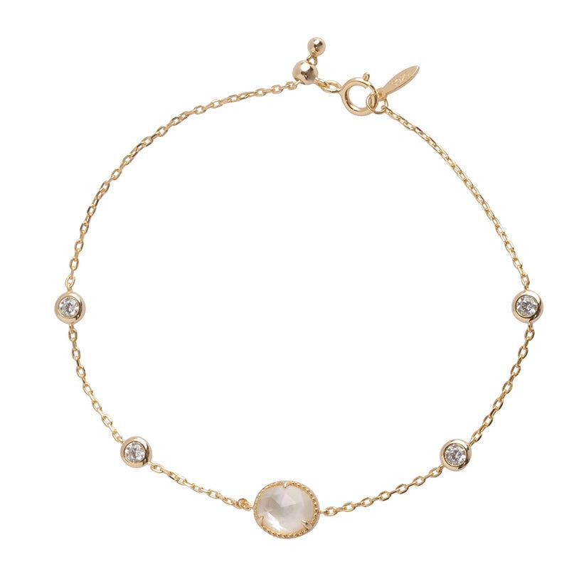 White Butterfly Shell Bubble Bracelet - Trendha