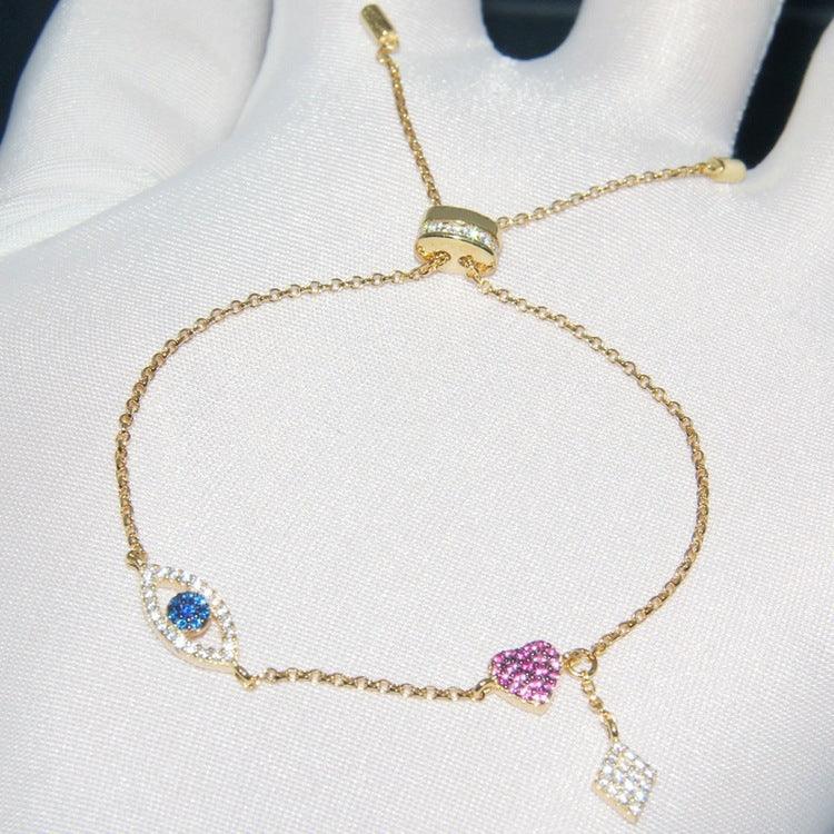 Women's Diamond Eyes Love Hand Ornaments - Trendha