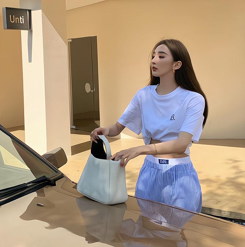 Women's Fashion Casual Letter Print Short T-shirt - Trendha