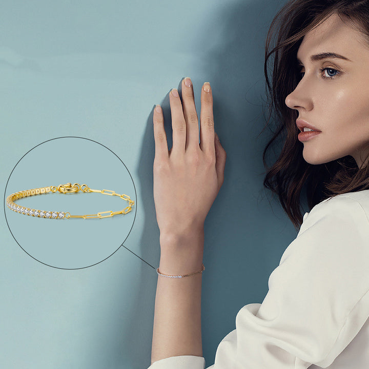 Women's Fashion Casual Sterling Silver Bracelet - Trendha