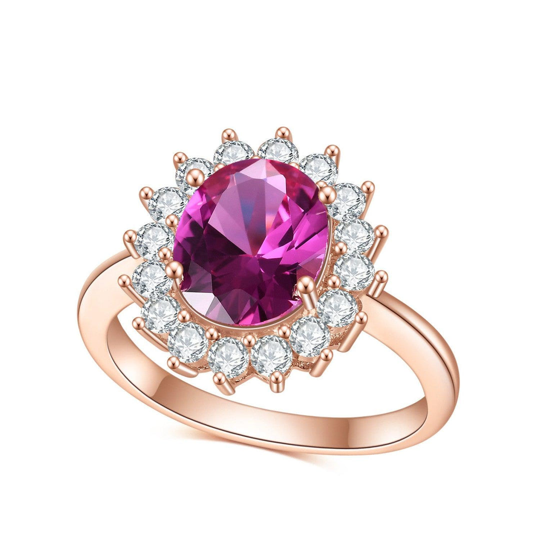 Women's Fashion Simple Ring Inlaid With Gem - Trendha