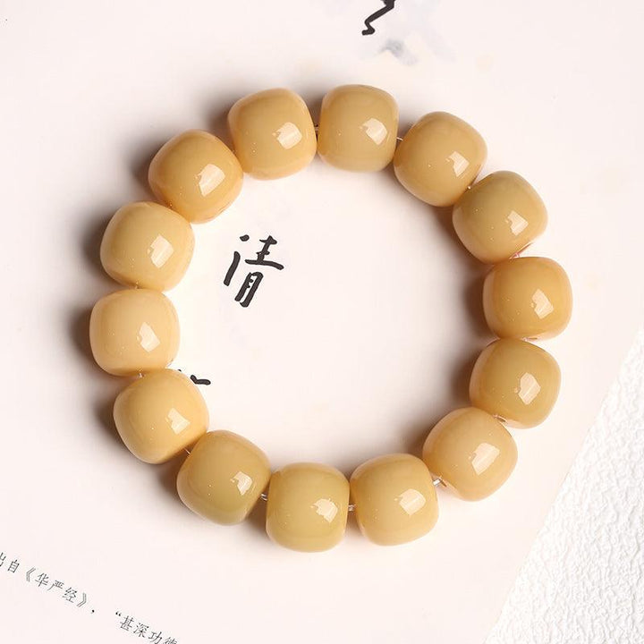 Women's Fashion White Jade Bodhi Root Hand Bracelet - Trendha
