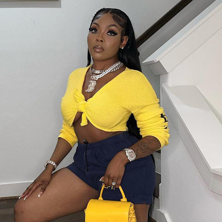 Women's Fashionable Letter Printed Round Neck Long Sleeve T-shirt - Trendha