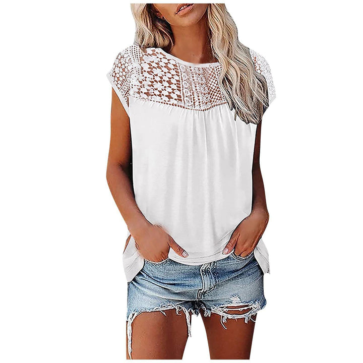 Women's Lace Short-sleeved Top - Trendha