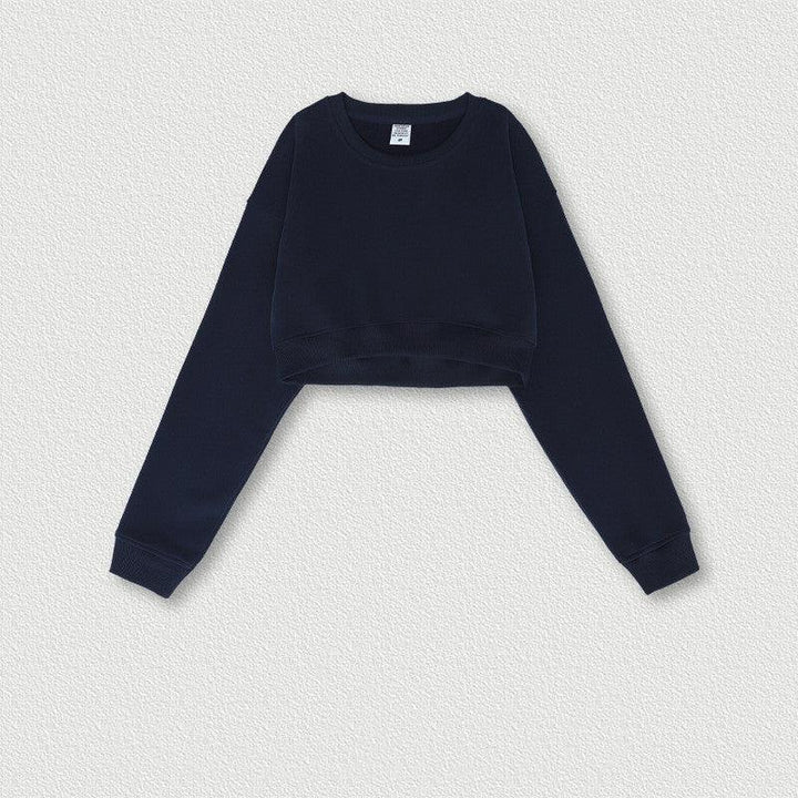 Women's Retro Cropped Navel Hot Girl Short Sweatshirt - Trendha