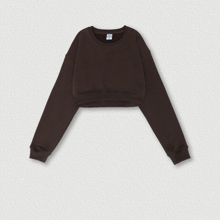 Women's Retro Cropped Navel Hot Girl Short Sweatshirt - Trendha