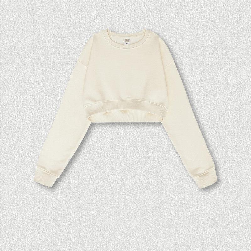 Women's Retro Cropped Navel Hot Girl Short Sweatshirt - Trendha