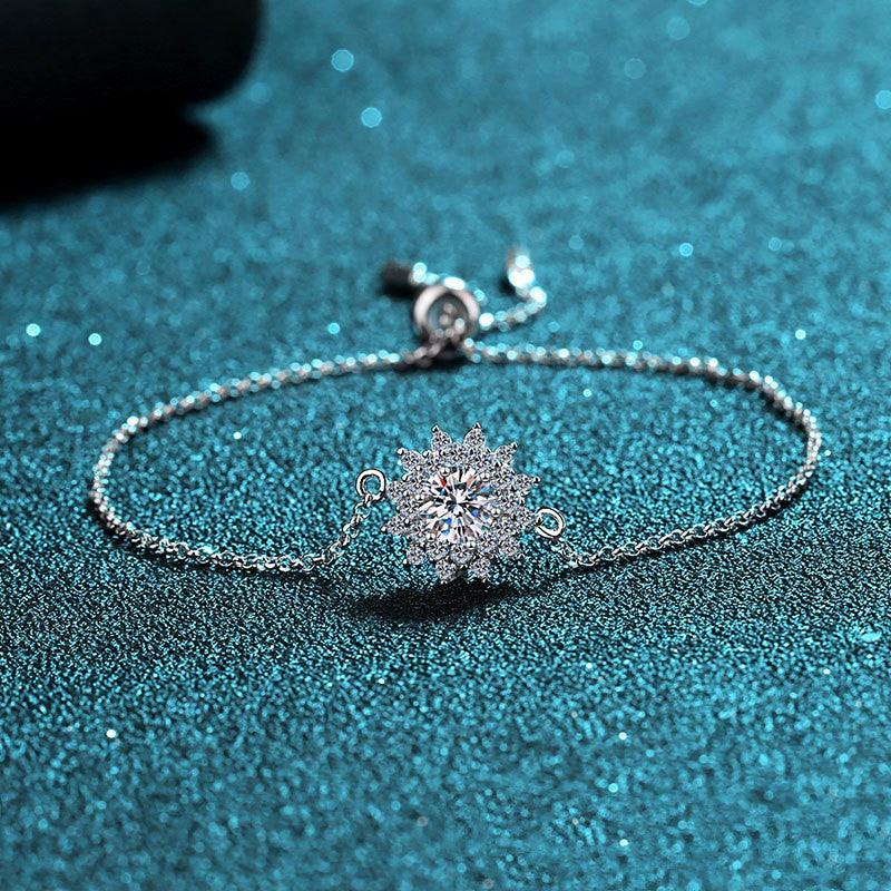 Women's S925 Silver Mosonite Bracelet - Trendha