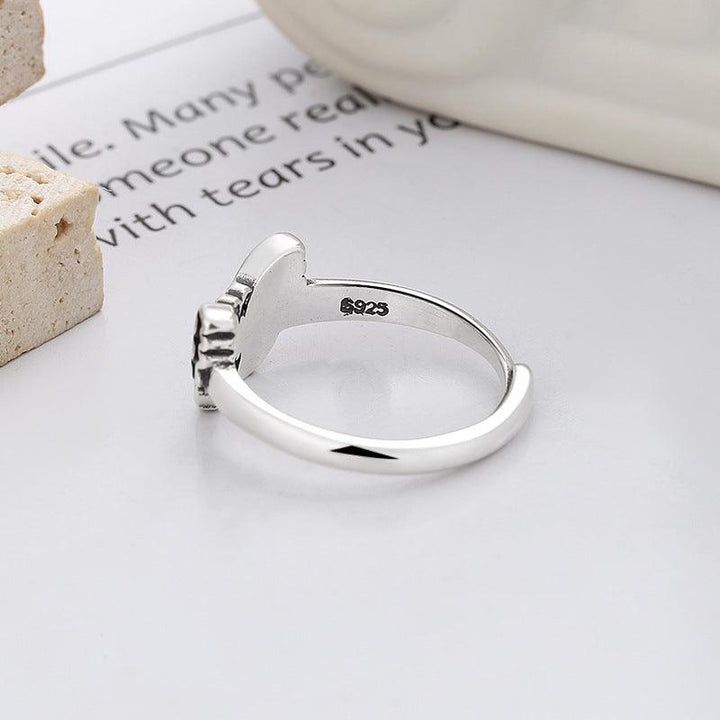 Women's S925 Sterling Silver Color Matching Epoxy Butterfly Ring - Trendha