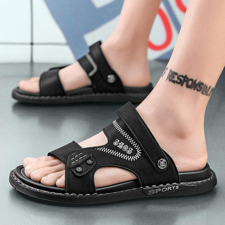 Outdoor Trendy Beach Sandals For Sports Wear Dual-use Non-slip Driving Slippers - Trendha