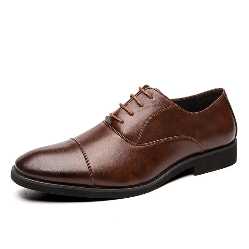 British Style Three-joint Men's Pointed Toe Shoes - Trendha
