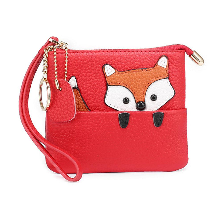 Women's Cute Mini Leather Zipper Small Wallet - Trendha