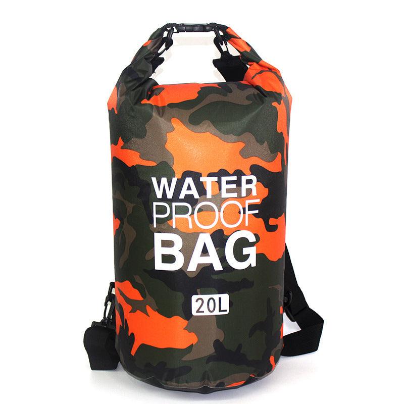 Outdoor Waterproof Bag Camouflage Polyester Double Shoulder Waterproof Bag Portable Beach Backpack - Trendha