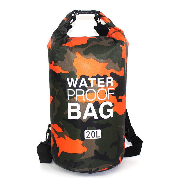 Outdoor Waterproof Bag Camouflage Polyester Double Shoulder Waterproof Bag Portable Beach Backpack - Trendha