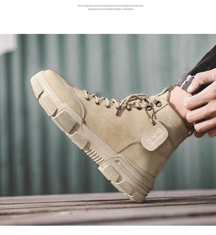 Men's British Style High-Top Martin Boots - Trendha