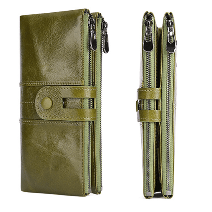 Genuine leather ladies clutch - Trendha