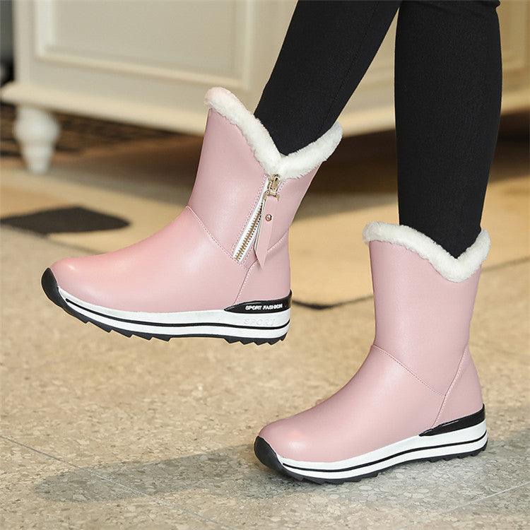 Winter Leisure Children Snow Boots Thicken Parent Child Light And Warm - Trendha