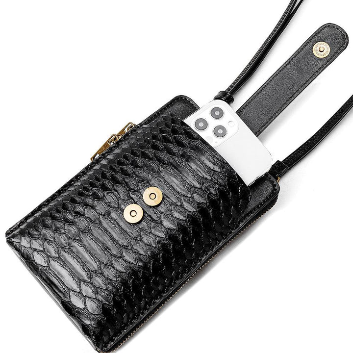 Ladies Shoulder Bag Snake Print Small Square Bag PU Leather Lipstick Bag - Trendha