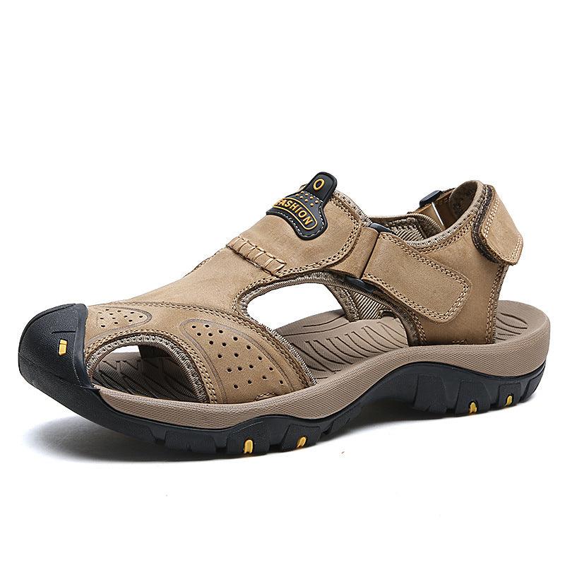 Baotou Anti-Collision Breathable Casual Leather Sandals - Trendha