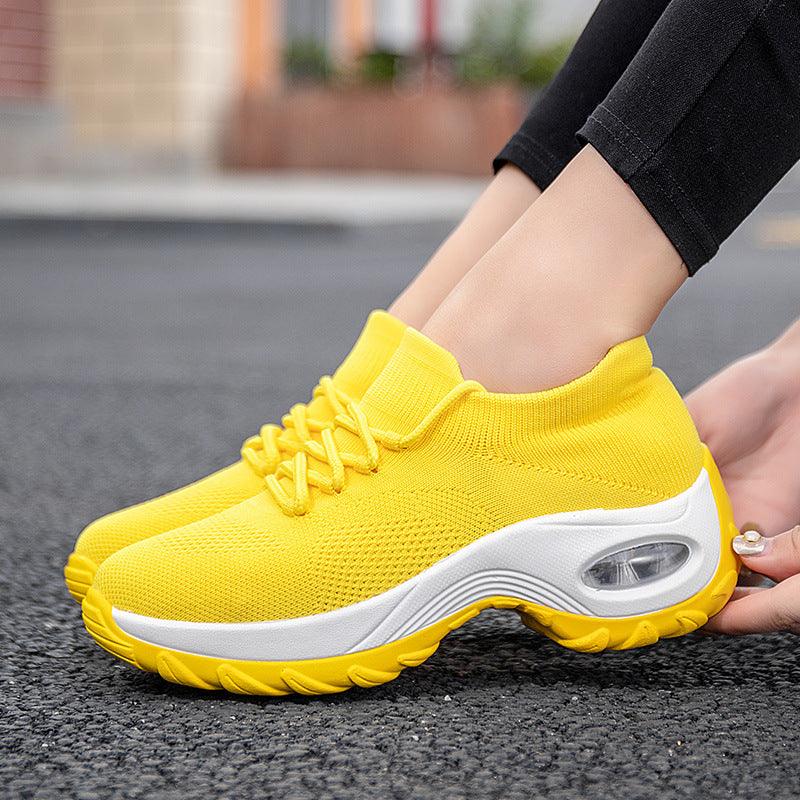 Sports shoes women flying knit socks shoes shaking shoes - Trendha