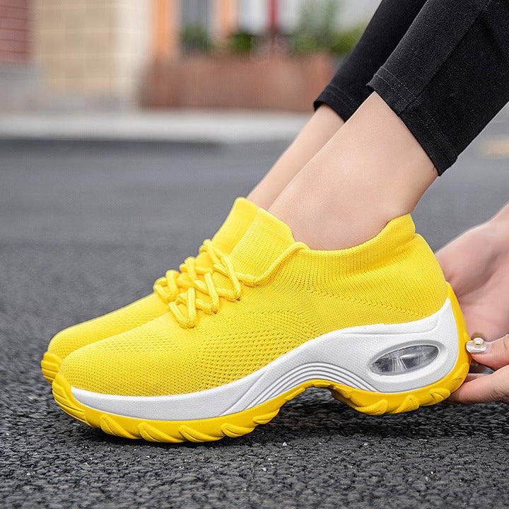 Sports shoes women flying knit socks shoes shaking shoes - Trendha
