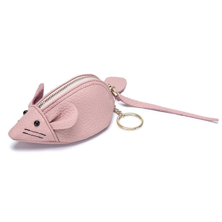 First Layer Cowhide Coin Purse, Leather Key Case, Mini Key Case - Trendha