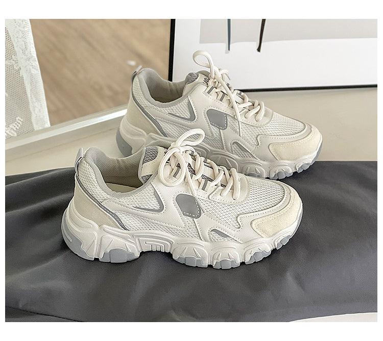 Spring And Autumn All-match Single Shoes Casual White Sneakers - Trendha