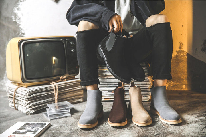 British all-match Martin boots boots men's short boots frosted - Trendha