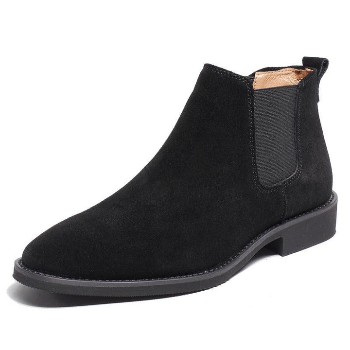 Men's pointed toe suede frosted Martin boots - Trendha