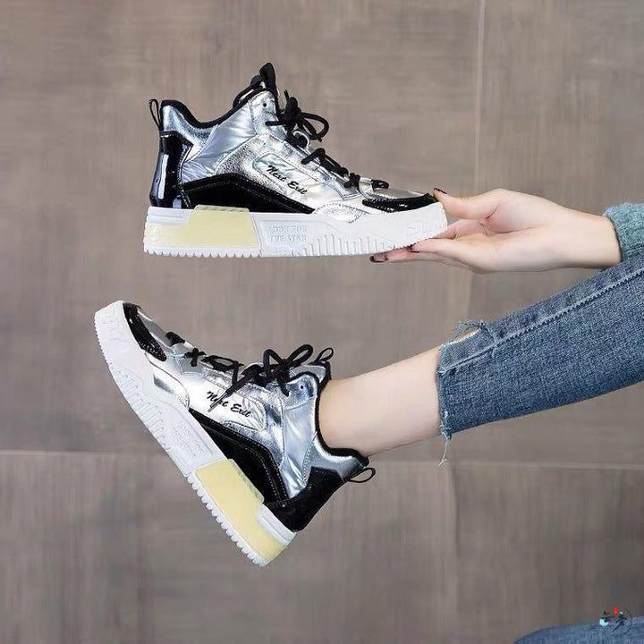 All-match Thick-soled Sneakers Explosive Style Shoes Leather Casual Women's Shoes - Trendha