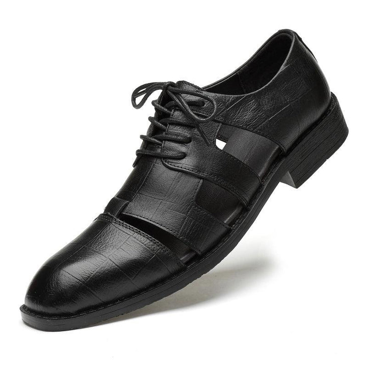 Hollow Business Formal Men's Comfortable Buckle Shoes - Trendha
